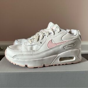 Nike Kids White and Pink Sneakers